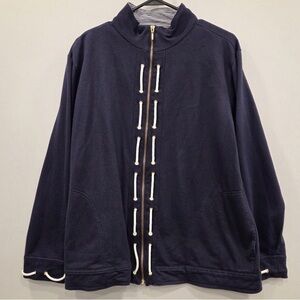 Needle & Thread Dark Blue Men's Jacket with White Details